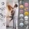 Outus 72 Pieces Wall Stickers Acrylic Circle Mirror Removable Round Dots Mirror Wall Decoration Wall Decals Murals for Home Living Room Bedroom Decor(Silver, Black)